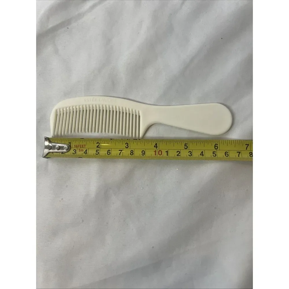 Vtg Estee Lauder Hair‎ Comb White Plastic Regular Tooth 6 1/2